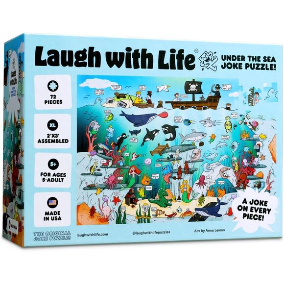 Laugh with Life Under The Sea Joke Puzzle – Jumbo Ocean Floor Puzzle for Kids - Picture 1 of 5